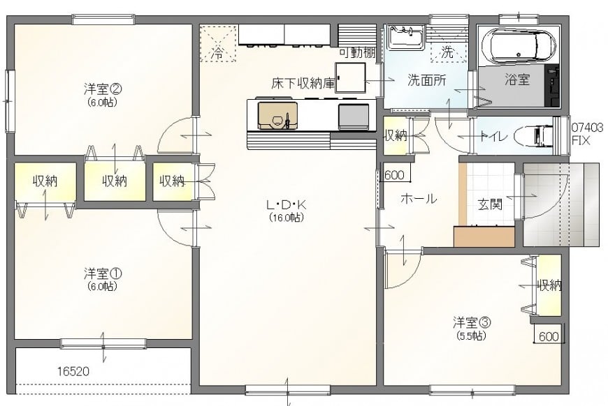 野崎No.5 間取り 1階2階